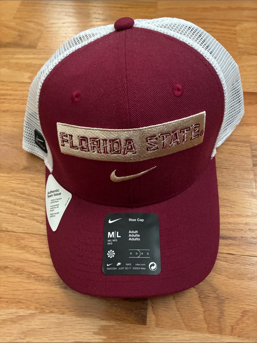 Nike Florida State Embroidered Trucker Cap - Garnet / White